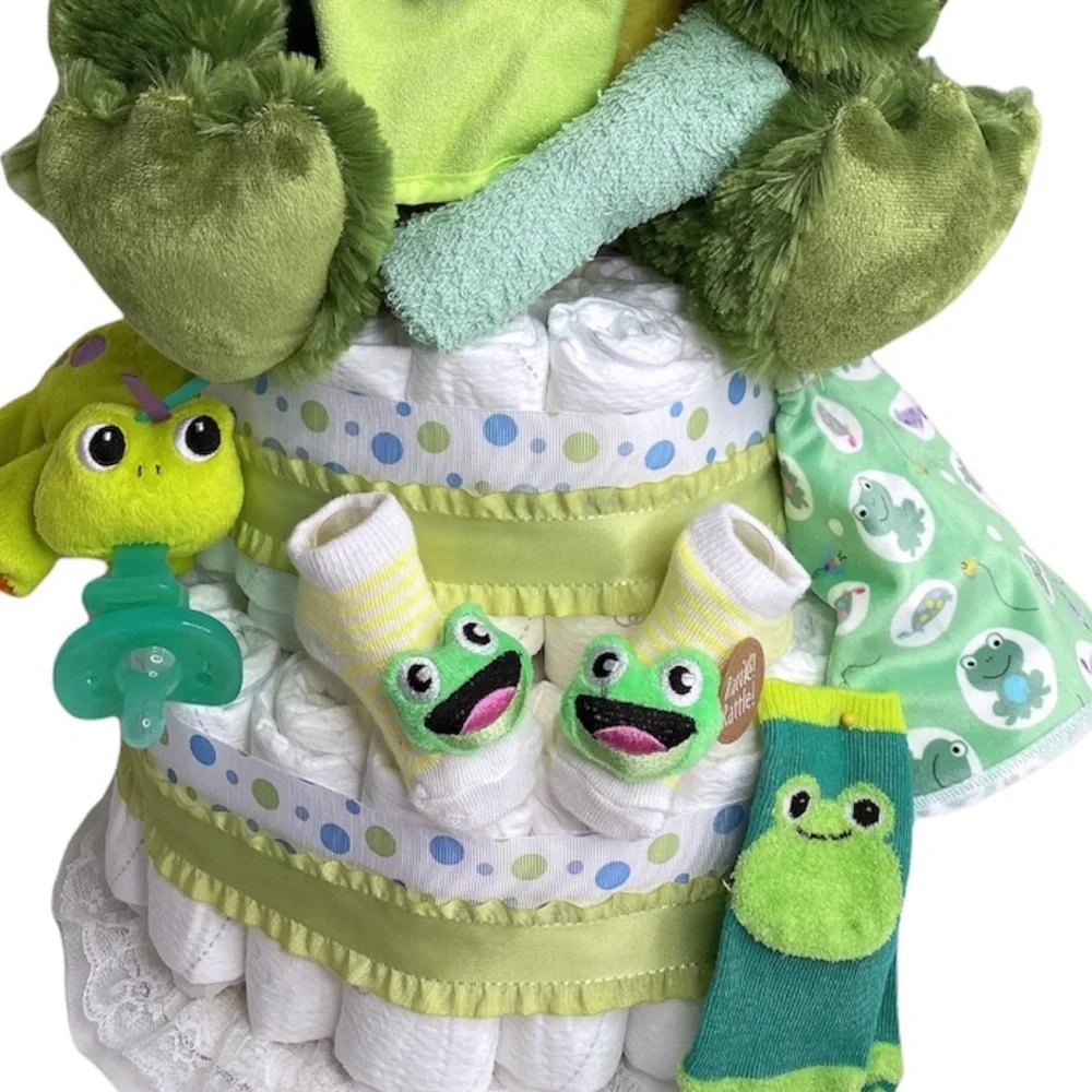 Frog Diaper Cake